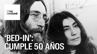 John Lennon y Yoko Ono invitaron a todos a su cama.