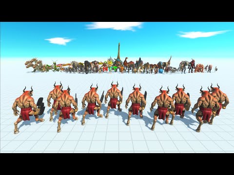 10 minotaur vs factions animal revolt battle simulator