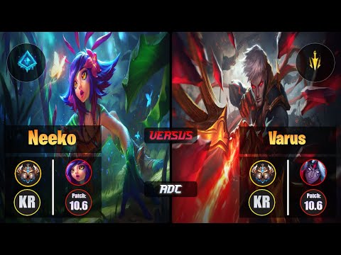 Challenger NEEKO [Glacial Augment] (ADC) VS  VARUS - Challenger KR Patch 10.6