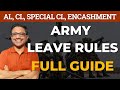 ARMY LEAVE RULES FULL GUIDE AL CL LEAVE ENCASHMENT