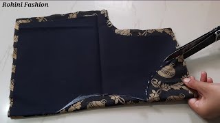 Boat neck blouse|cutting and stitching back neck