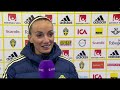 Kosovare Asllani post-match interview after Sweden's win against France