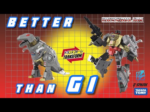 BETTER THAN G1! Takara Tomy Transformers Missing Link Grimlock 4K video review.