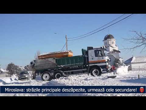 Miroslava: străzile principale deszăpezite, urmează cele secundare! (09.01.2024)