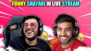 Funny Shayari In Live Stream  carryminati and tech