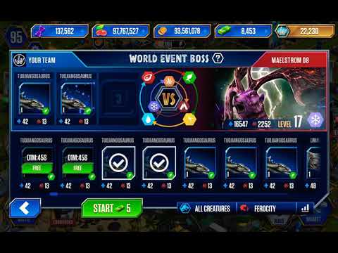 JW Game: Maelstrom 08 World Event Boss Level 19 Vs Indoraptor Level 20-19/12/20