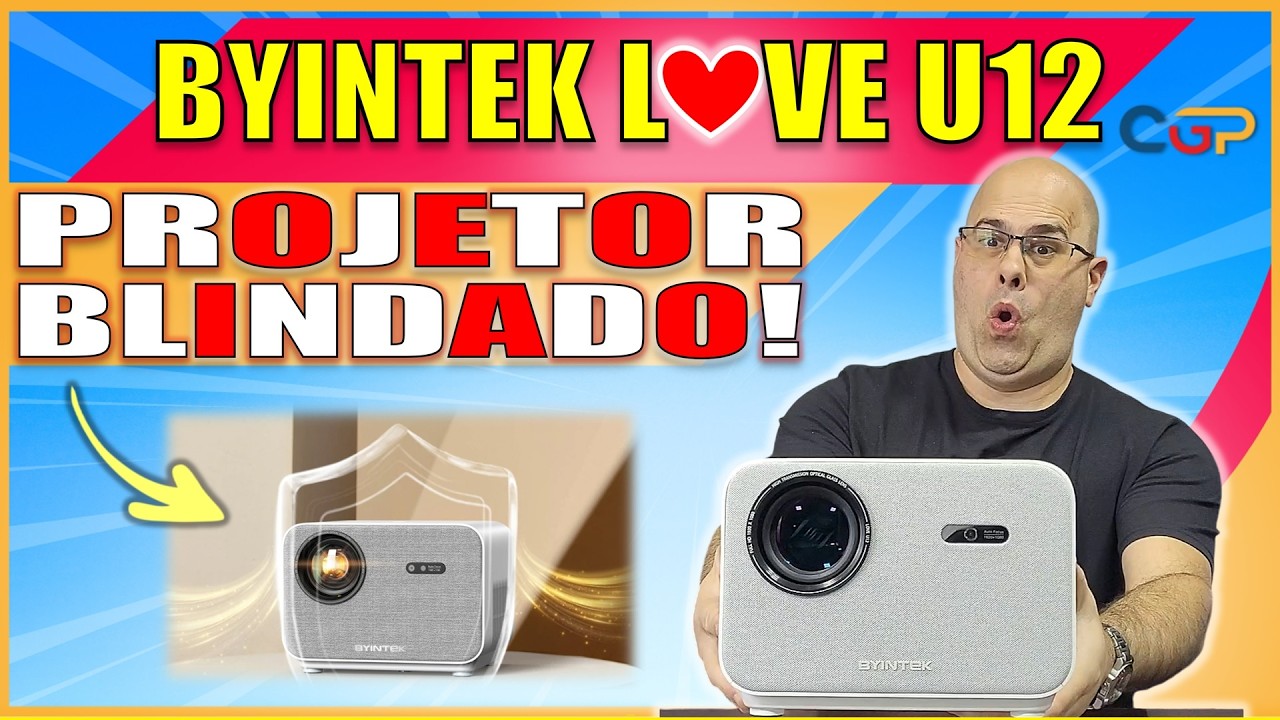 PROJETOR QUE PROMETE SER BLINDADO CONTRA POEIRA MANTENDO ÓTIMA QUALIDADE! BYINTEK LOVE U12. Geek396