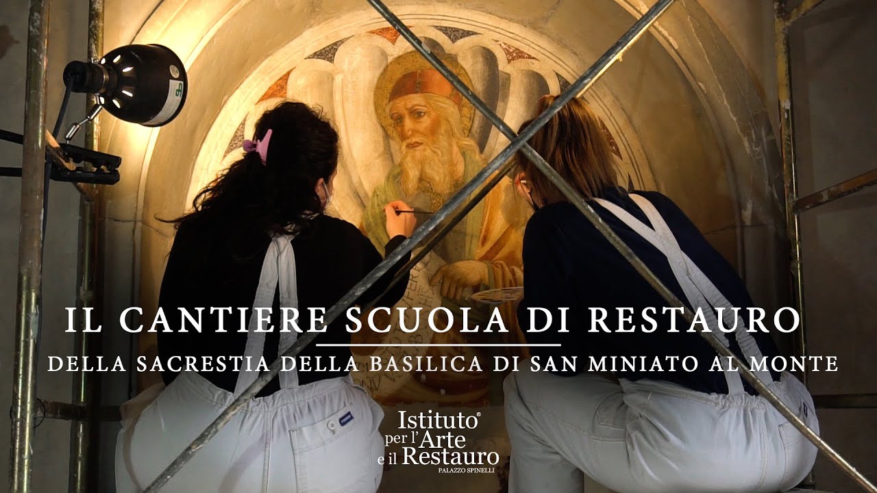 Il cantiere di restauro presso la sacrestia della basilica di San Miniato al Monte