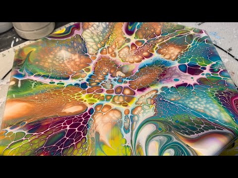 #115 Bring Your Drink Tropical Beach Vibes Bloom | Acrylic Pour Painting | Abstract | Fluid Art