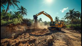 Excavator at Work | Ground Caving Compilation