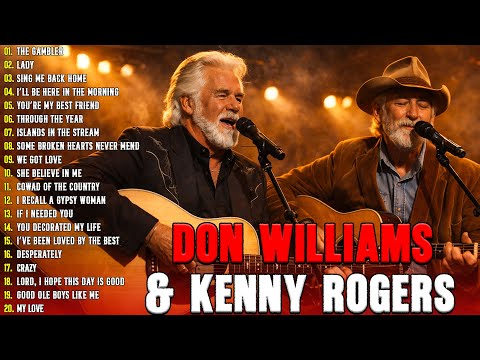 Kenny Rogers, Don Williams Songs🎶Best Male Country Songs 80s 90s🤠Top 100 Classic Country Music #lady