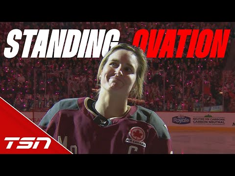 Poulin receives 'deafening' ovation from record crowd on 'surreal' day in Montreal