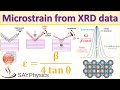 How To Calculate Microstrain From XRD Data Using Origin