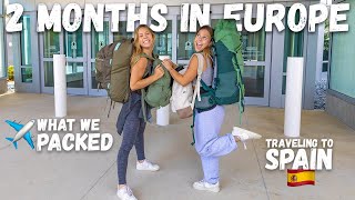 Packing For 2 Months in Europe (in a backpack) + Overnight Flight to Spain