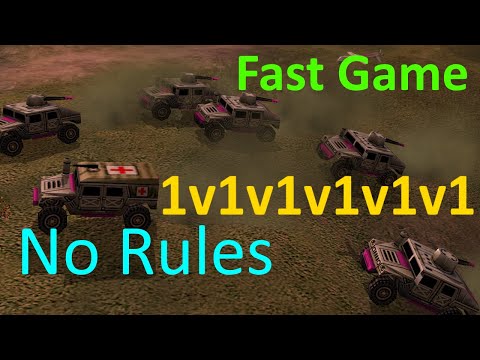 Fast Aurora's USA_Vanilla | 1v1v1v1v1v1 Defcon 6 | no rules | [C&C Zero Hour]