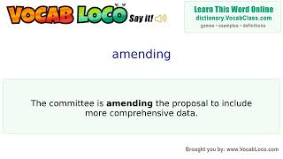 Video thumbnail for amending