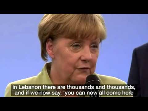German chancellor criticised over crying refugee girl - BBC News