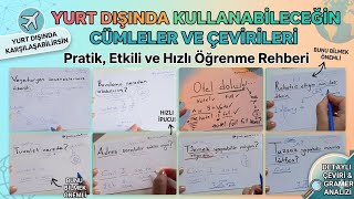BU İNGİLİZCE CÜMLELER İLE YURT DIŞINDA KARŞILAŞACAKSIN | İngilizce Cüm