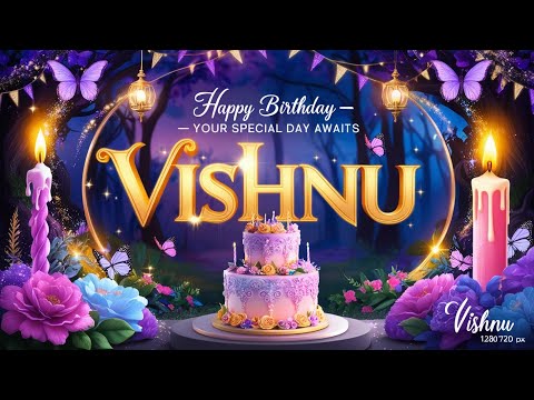 Happy Birthday Vishnu 🎂🎁 | Heart touching Song and Wishes for Vishnu