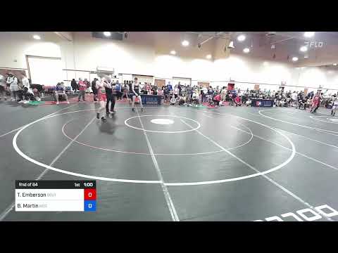 71 Kg Rnd Of 64 - Tyren Emberson, South Central Punisher Wrestling Vs Braidin Martin, Interior Gra