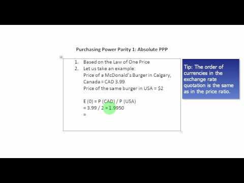 Part of a video titled Absolute Purchasing Power Parity - YouTube