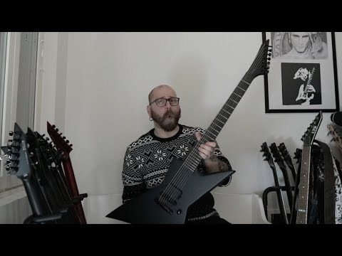 ESP LTD EX-7 Baritone Black Metal - UNBOXING