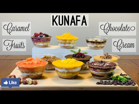 The most delicious KUNAFA with a twist!!! Chocolate, fruits and caramel kunafa😋🥭🍓🫐🍫