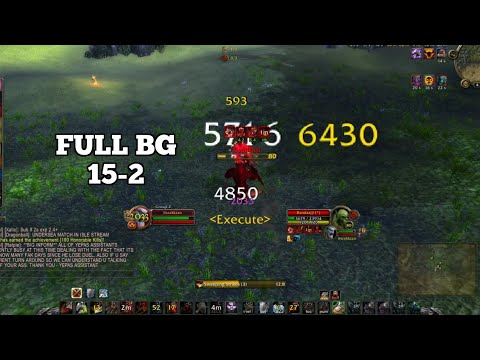 15-2 Full BG Arms Warrior (Top DMG) WotLK Solo PvP - Rakzo
