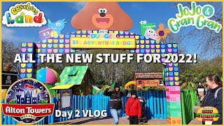 Alton Towers 2022 VLOG Day 2 - All the New Rides for 2022 - CBeebies Land!