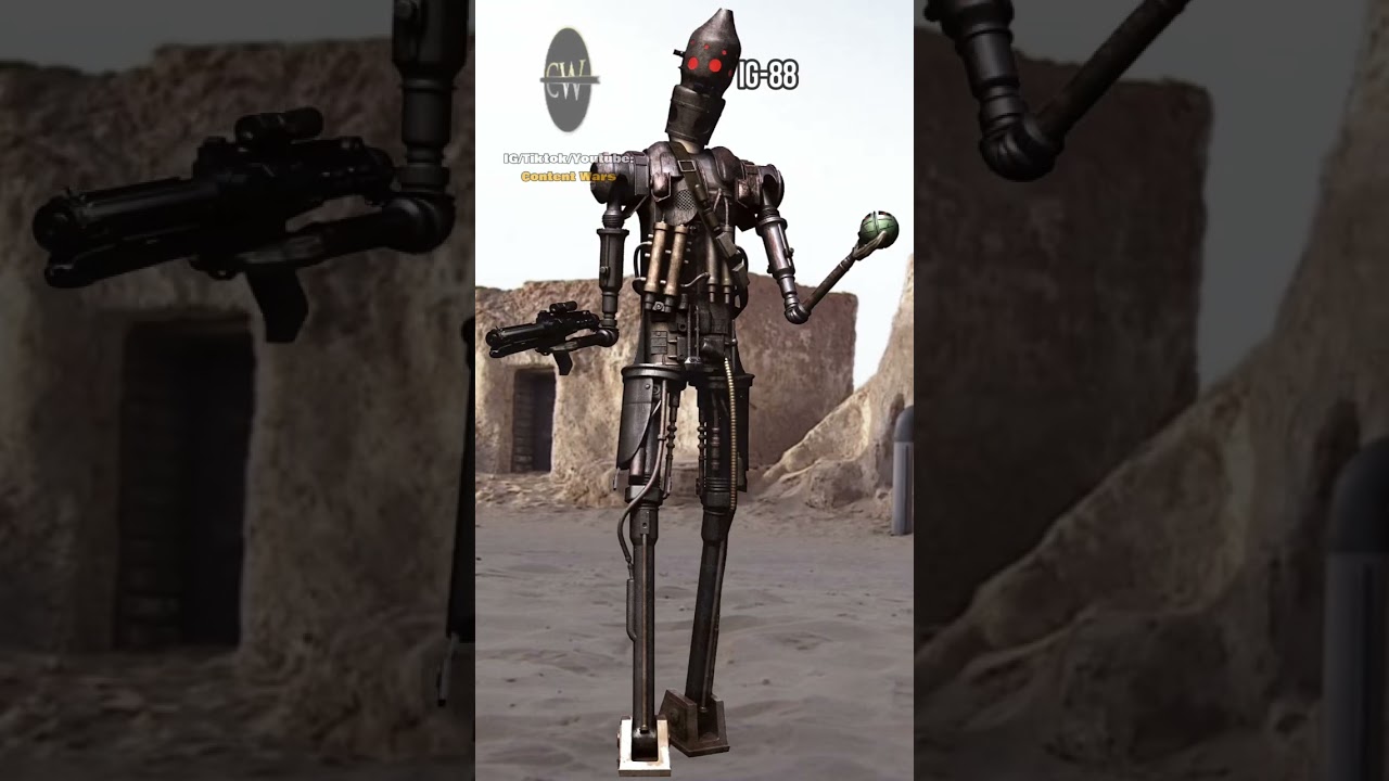There are 5 different IG-88 droid #starwars #shorts #contentwars #robot #mandalorian #empire #ig88