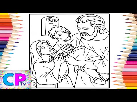Christmas Coloring Pages/Jesus/Mary and Joseph Coloring Pages