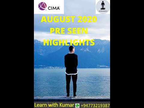 CIMA AUGUST SCS PRESEEN HIGHLIGHTS