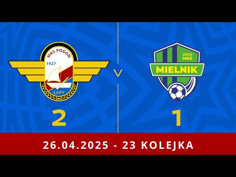 SKRÓT: Pogoń Łapy - MKS Mielnik 2:1 (1:1)