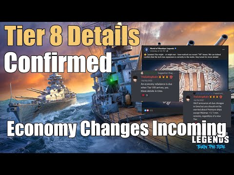 Tier 8 Details Confirmed: Economy Changes Coming | World of Warships Legends | 4k