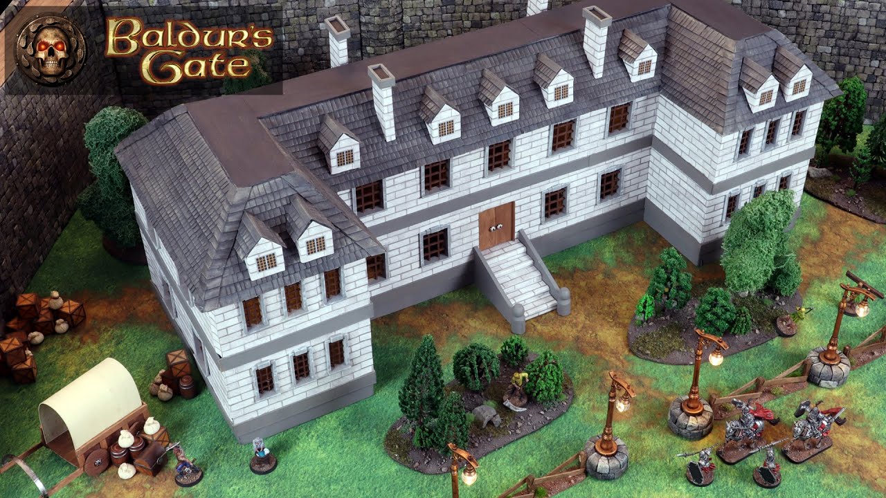 Building Baldur's Gate - Silvershield Manor (Dungeons and Dragons Miniature Terrain)