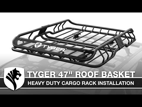 TYGER Heavy Duty Roof Cargo Basket Installation.