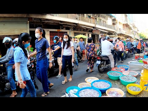 Phnom Penh Street Food Tour in Morning, Cambodia Orussey Market