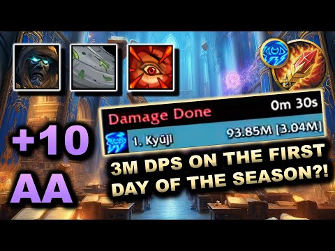 594k Overall Arcane Mage M+ PoV | +10 Algeth'ar Academy Tyrannical | WoW Dragonflight Season 4