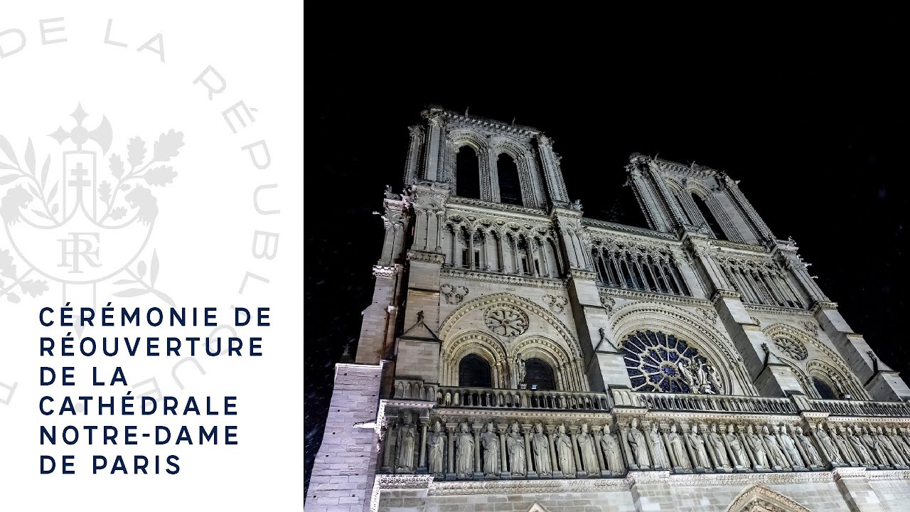 Cérémonie de réouverture de la cathédrale Notre-Dame de Paris.