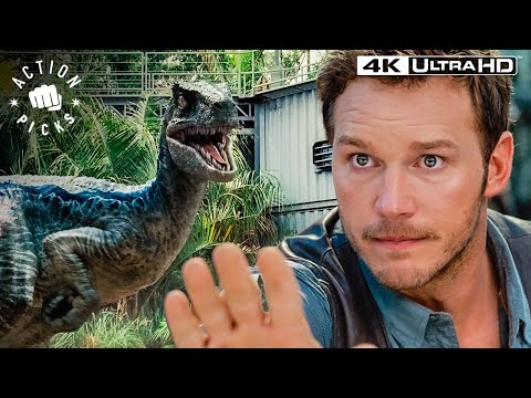 Owen Stops The Raptor Attack | Jurassic World 4k HDR