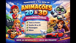 Eu vou criar historias animadas em 2D e 3D