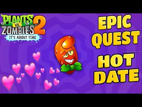 Plants Vs Zombies 2-Epic Quest Premium Seeds Hot Date All Steps {1 To 8} Non PowerUp Walkthrough