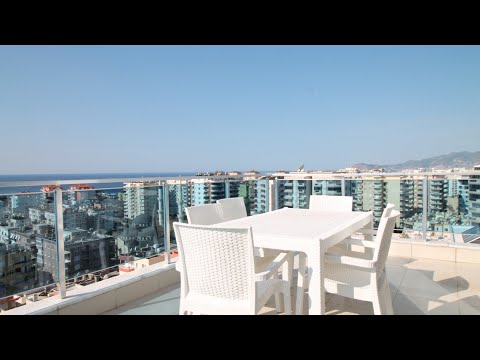 Alanya 200m2 duplex Wohnung mit 4 Zimmern und 3 Bädern und großer Terrasse