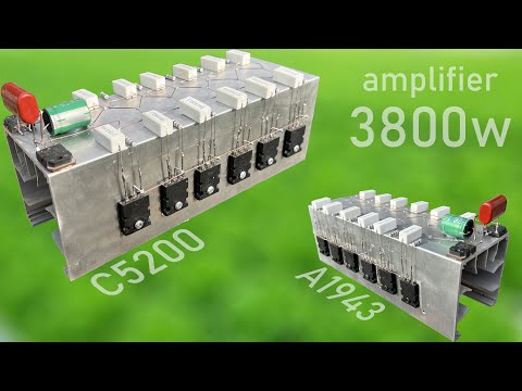 DIY Powerful Ultra Bass Amplifier 12 Transistor C5200 , No IC , Simple Circuit