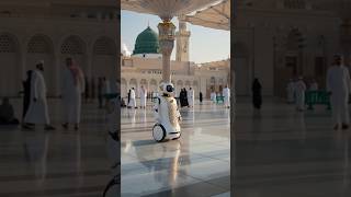 Smart Robot Applies Perfume to Pilgrim in Madinah 🤖🌹