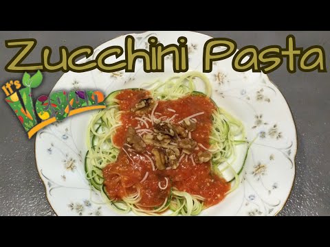 Zucchini Pasta with Raw Marinara Sauce