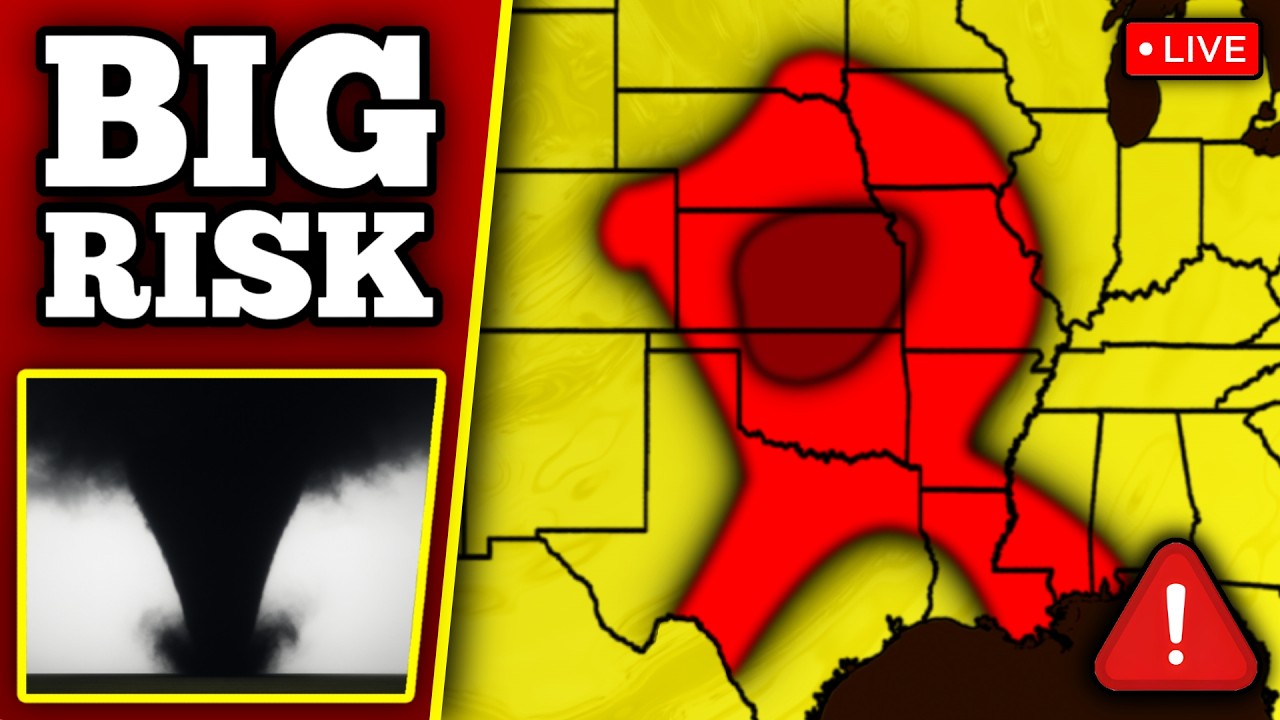 🔴 BREAKING TORNADO OUTBREAK COVERAGE - Large Tornadoes Possible With LIVE Storm Chasers...