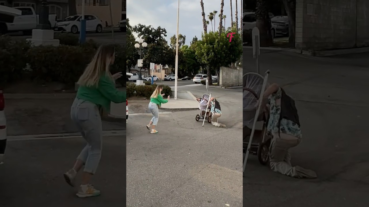 Real Life HEROES! Crutches vs. Danger in Epic Baby Stroller Rescue