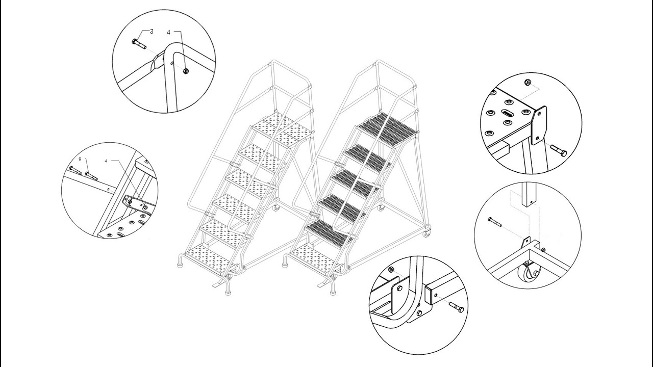 Rolling Ladder Standard Assembling Instruction