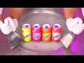 Sunkist Ice Cream Rolls With Lemon Lime Fruit Mix Orange Watermelon Soda Soft Drink ASMR